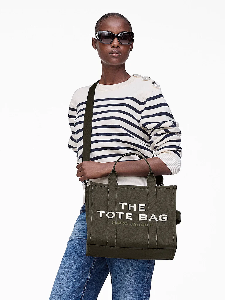 MARC JACOBS Bolso - Tote Bag THE MEDIUM TOTE CANVAS verde oscuro